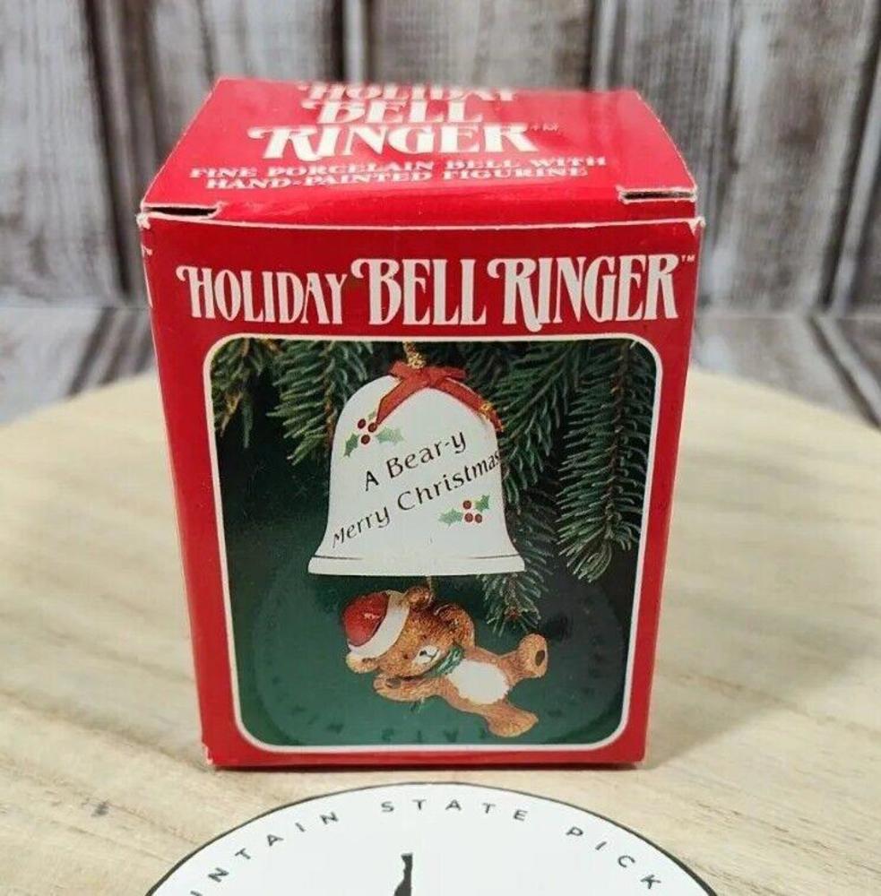 Vintage Holiday Bell Ringer Panda Ornament J.S.N.Y #6110E In Box!